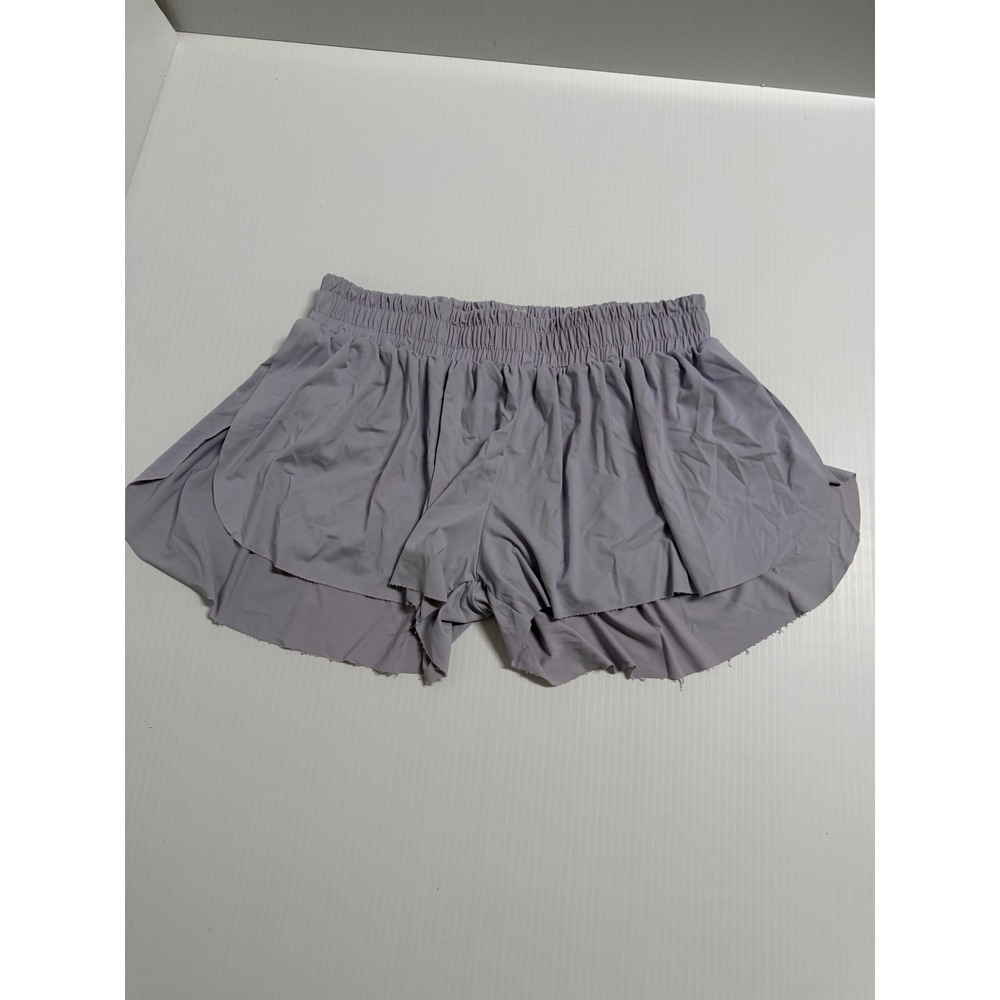 Lavender Purple Flowy Athletic Shorts Smocked Waist XL